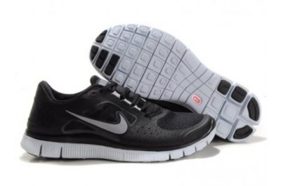 2013 Nike Free Run 5.0 V3 Mens Shoes Black Silver